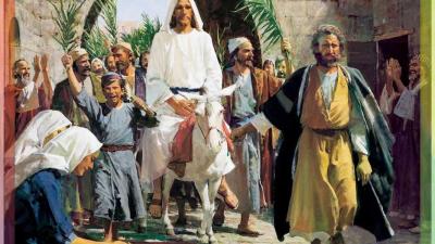 Jesus on a donkey